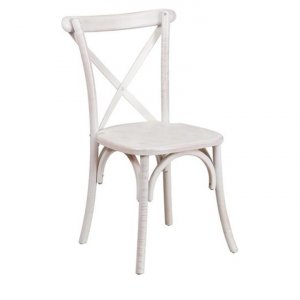 3103- Cross Back Chairs White Wash