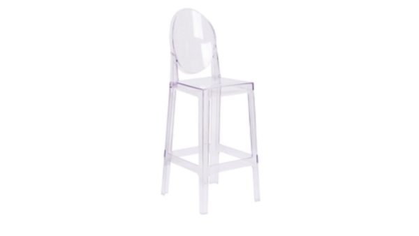 400-Bar Stools Clear With Back