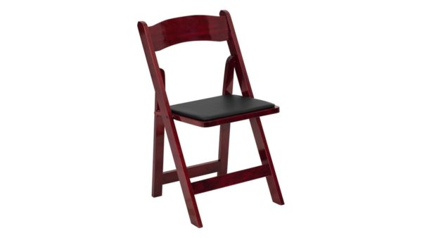 1005- Folding Chair Resin Mahogany