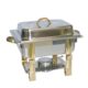 Stainless With Gold Trim 4QT Square
