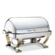 Stainless With Gold Trim 8QT Roll Top