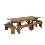 Rustic Tables And Benches - Rustic Table 8 x 40