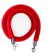 103 Chrome Stanchion With Red And Black Ropes - Red Rope
