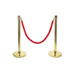 Gold Stanchion With Red Rope - Gold Stanchion