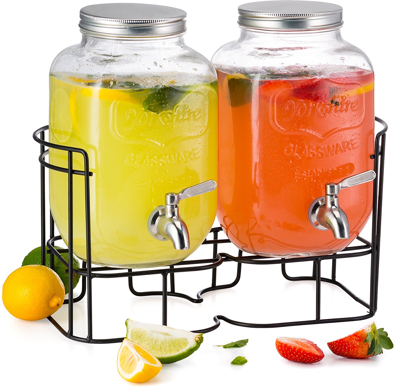 Beverage Dispenser Rustic Twin 1 Gal With Stand - Party Rentals NYC | Party  Rental Nation