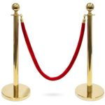 Gold Stanchion & Rope - Gold Stanchion