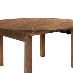 B1 Rustic Farm Round Solid Pine Folding Table - Rustic Farm Round Solid Pine Folding Table
