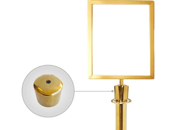 Stanchion Sign Holder for Gold Stanchions