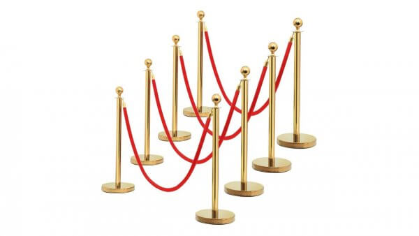102 Gold Stanchion And Ropes