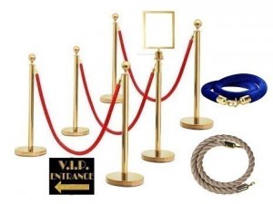 Gold Stanchion And Ropes