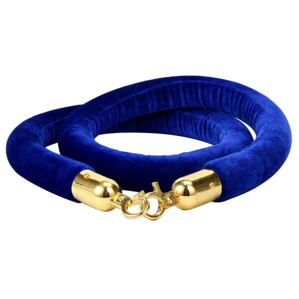 Blue rope with Gold tips