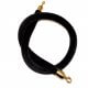 102 Gold Stanchion And Ropes - Black Rope with Gold tip