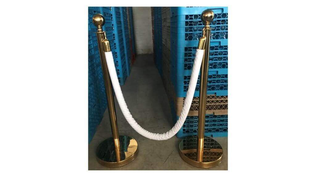 102 Gold Stanchion And Ropes Party Rentals NYC Party Rental Nation