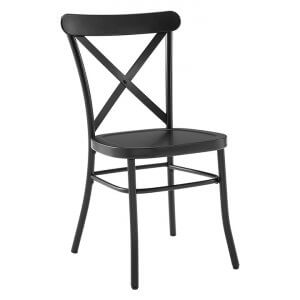 3104- Cross Back Chairs Black