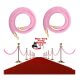 102 Gold Stanchion And Ropes - Pink Rope with Gold Tip