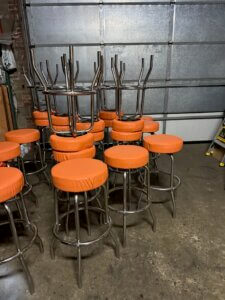 Bar Stools Classic Retro Orange